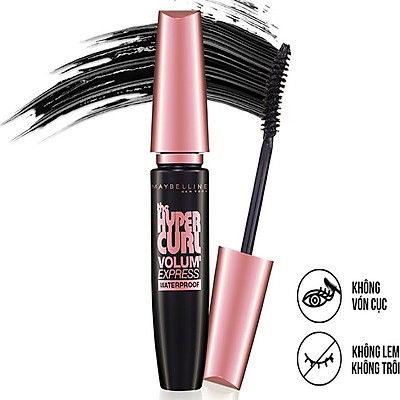 Mascara Làm Dài Và Cong Mi, Không Lem Không Trôi Maybelline The Hyper Curl Mascara