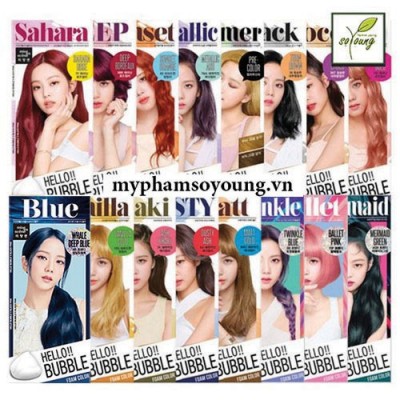 [Black Pink's Choice] Thuốc Gội Nhuộm Tóc Dạng Bọt Mise En Scène Hello Bubble Foam Color