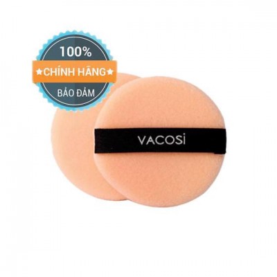 Bông Phấn Khô Tròn Nhỏ Vacosi Small Round Puff BP01 (Bịch 2 Miếng)