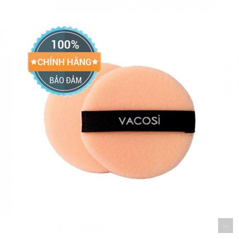 Bông Phấn Khô Tròn Nhỏ Vacosi Small Round Puff BP01 (Bịch 2 Miếng)